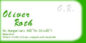 oliver roth business card
