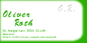 oliver roth business card